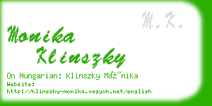 monika klinszky business card